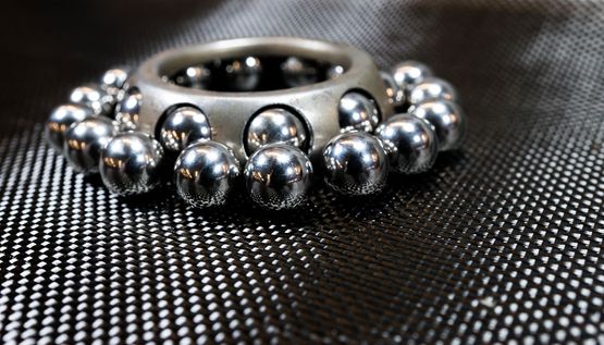 ball bearing on cloth
