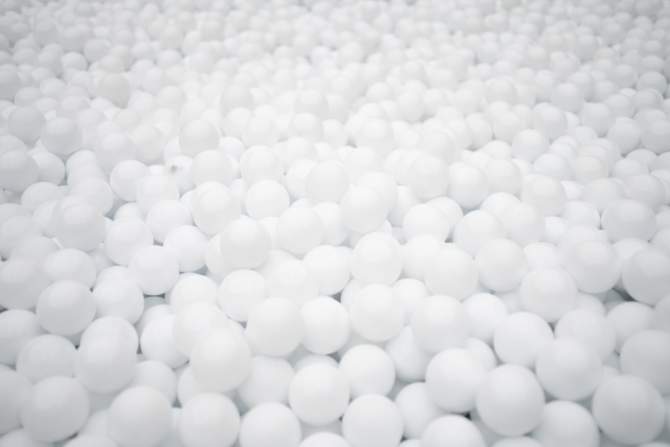 white precision plastic balls